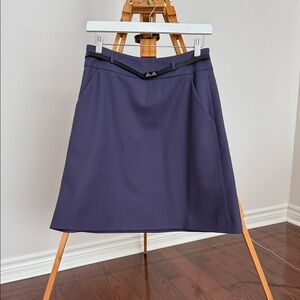 Hugo Boss Elegant Navy A-Line Skirt